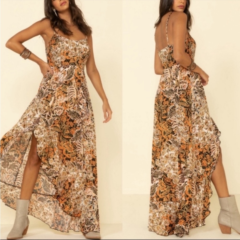 Free People Forever Yours Smocked Maxi Dress Women’s Size Large